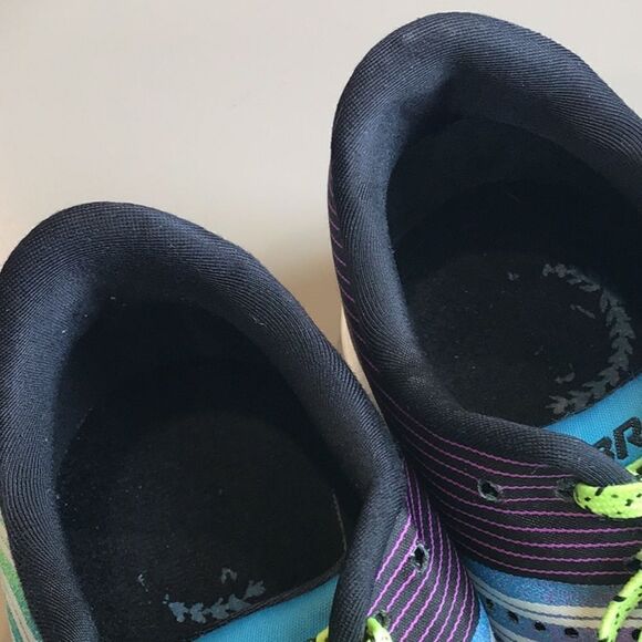 Brooks Hyperion Purple Teal Neon Stripe Lace Up Lightweight Running Shoes - Picture 7 of 16